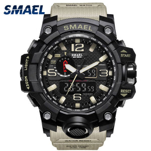 Men Military Watch 50m Waterproof Wristwatch LED Quartz Clock Sport Watch Male relogios masculino 1545 Sport Watch Men S Shock