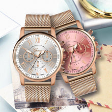 Load image into Gallery viewer, Luxury Quartz Watch For Women Female Men Lovers Couple mujer Wristwatch Milanese Stainless Steel Dial Band 2019 New Arrival