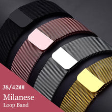 Load image into Gallery viewer, Milanese Loop For Apple Watch band strap 42mm/38mm iwatch 5/4/3/2/1Stainless Steel Link Bracelet wrist watchband magnetic buckle