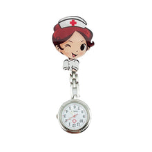 Load image into Gallery viewer, Fashion beautiful flower 3D cartoon animal girls ladies women nurse watches unisex doctor medical FOB pocket hang clip watches