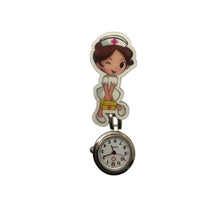 Load image into Gallery viewer, Fashion beautiful flower 3D cartoon animal girls ladies women nurse watches unisex doctor medical FOB pocket hang clip watches