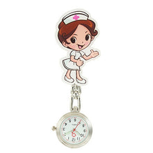 Load image into Gallery viewer, Fashion beautiful flower 3D cartoon animal girls ladies women nurse watches unisex doctor medical FOB pocket hang clip watches