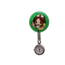 Load image into Gallery viewer, Fashion beautiful flower 3D cartoon animal girls ladies women nurse watches unisex doctor medical FOB pocket hang clip watches