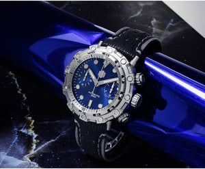 San Martin Limited Edition Automatic Watches 200meters waterproof Swiss ETA7753 Movement Titanium Chronograph diving Wristwatch