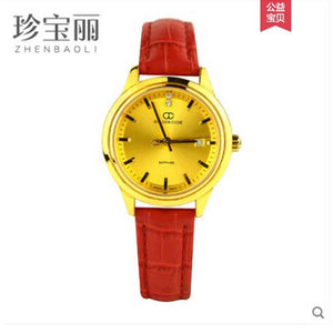 ZBL quartz Gold watch  Pure gold 999 Pure gold Wrist watch Imported machine waterproof For women high-end  Pure gold watchcase