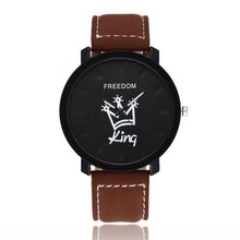 Load image into Gallery viewer, New Relogio Couples Watch King &amp; Queen Leather Quartz Watch Mens Ladies Fashion Sport Clock Men&#39;s Watches Women&#39;s Watches Gifts