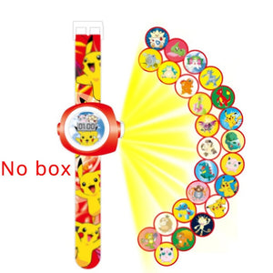 JOYROX Princess Spiderman Kids Watches Projection Cartoon Pattern Digital Child watch For Boys Girls LED Display Clock Relogio