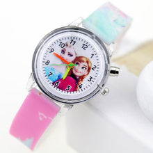 Load image into Gallery viewer, Princess Elsa Children Watches Spiderman Colorful Light Source Boys Watch Girls Kids Party Gift Clock Wrist Relogio Feminino