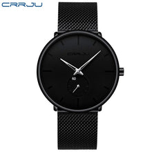 Load image into Gallery viewer, Crrju Fashion Mens Watches Top Brand Luxury Quartz Watch Men Casual Slim Mesh Steel Waterproof Sport Watch Relogio Masculino