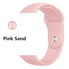 Load image into Gallery viewer, Strap For Apple Watch band 38mm 42mm iWatch 4 band 44mm 40mm Sport Silicone belt Bracelet correa Apple watch 5 4 3 2 Accessories